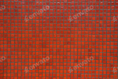Preview: Red vintage ceramic tile to decorate kitchen or bathroom.