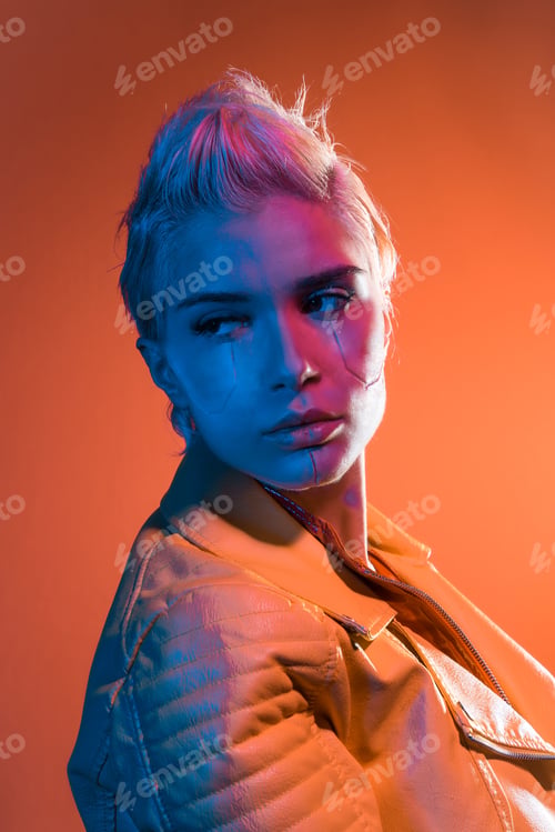 Preview: Representation of a bionic super human with advanced technology parts