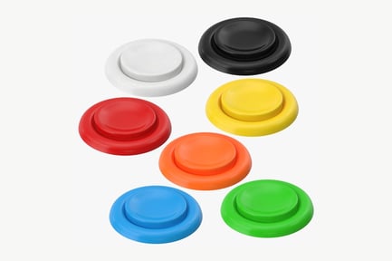 Visualização: Conjunto de botões de controle vibrantes