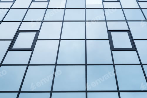 Preview: low angle view of building windows texture