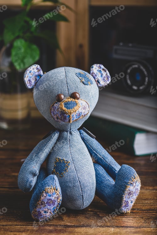 Preview: Blue Stuffed Bear Toy