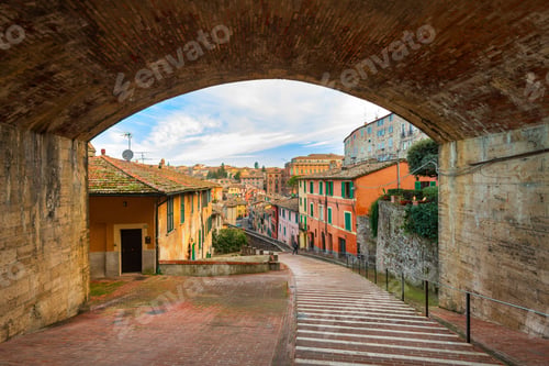 Preview: Perugia, Italy on the medieval Aqueduct Street