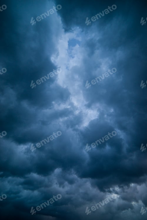 Preview: Background of dark clouds before a thunder-storm