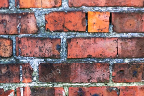 Preview: Gritty Texture of Old Red Brick Wall