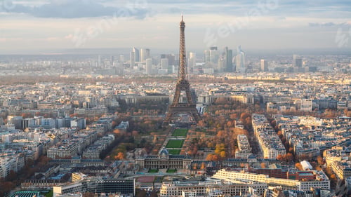 Preview: Paris city with Eiffel Tower, Champ de Mars