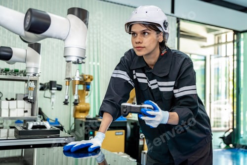 Preview: Team woman engineers practicing maintenance Taking care and practicing maintenance
