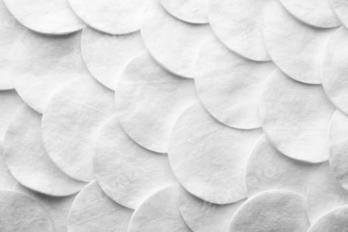Preview: Many cotton pads as background, top view