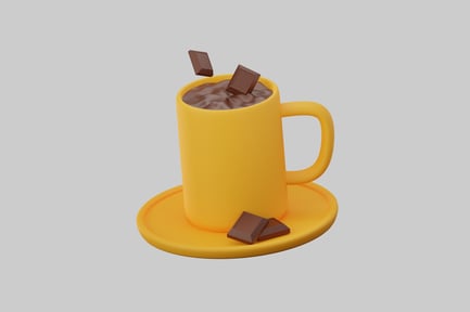 Preview: Hot chocolate mug with chocolate chunks
