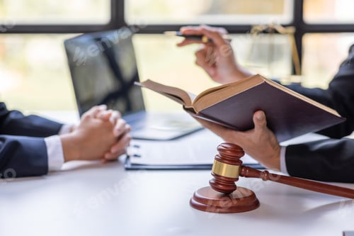Preview: justice and law concept. male lawyer working in an office. Legal law, advice, and justice concept. T
