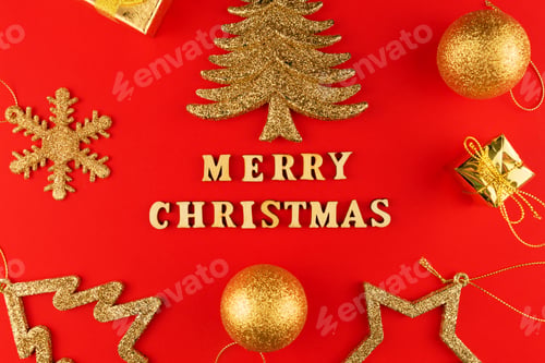 Preview: Festive christmas flat lay