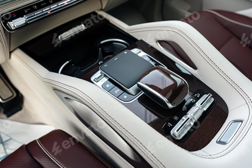 Preview: Close up details of a modern luxury car interior