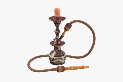 Preview: Ornate Hookah with Braided Hose