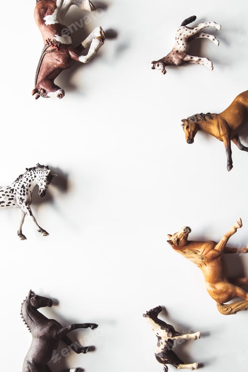 Preview: Horse realistic toy - white background isolated