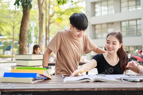 Preview: Student group and tutoring education concept.