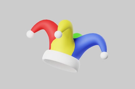 Preview: Colorful harlequin hat kids accessory