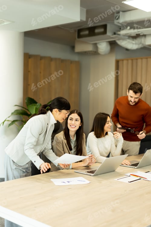 Preview: Collaboration and creativity spark during a productive meeting at an innovative workspace