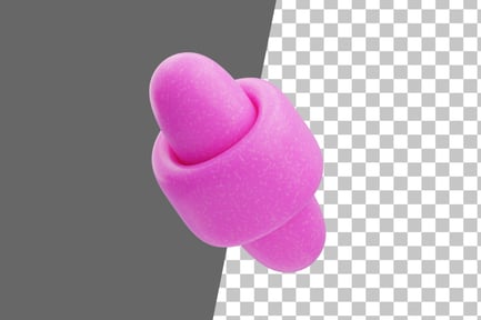 Preview: Plastic Resin Abstract Pink Layered Stack 3D Icon