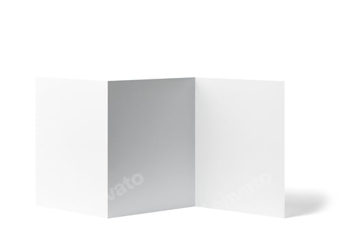 Preview: folded leaflet white blank paper template book