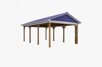 Preview: Open Picnic Pavilion with Corrugated Metal Roof