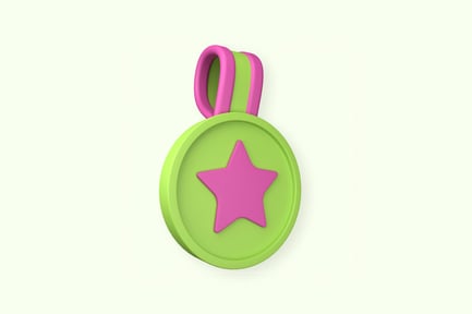 Preview: Medal Colorful 3D Illustration
