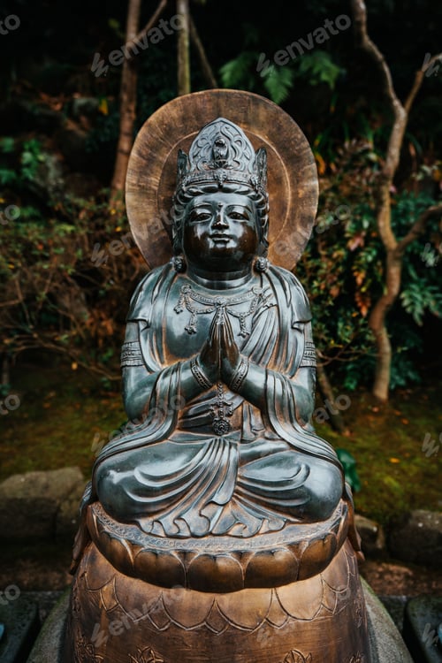 Preview: Bronze statue of the Hasedera Hozo Bosatsu Amida Buddhist Shinto Statue at Hasadera Temple
