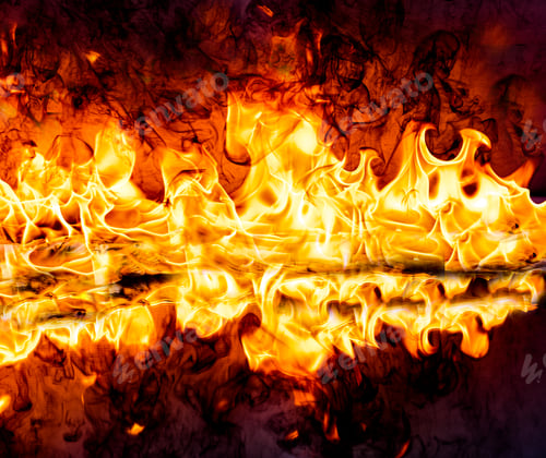 Preview: Fire flames on Abstract art black background