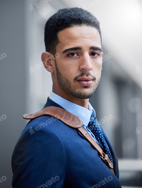 Preview: Cropped portrait of a handsome young businessman on his morning commute into work