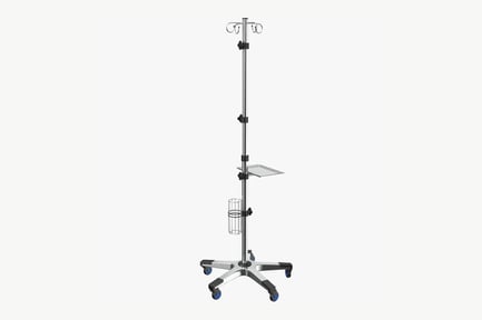 Preview: Empty Iv Stand, Mobile Intravenous Pole with Accessories
