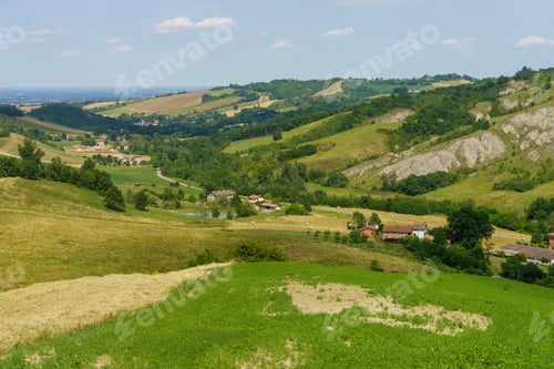 Preview: Rural landscape along the road from Sassuolo to Serramazzoni, Emilia-Romagna.