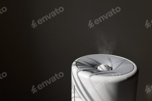 Preview: Diffuser, air purifier or humidifier releases strong stream of cold steam with essential oil at room