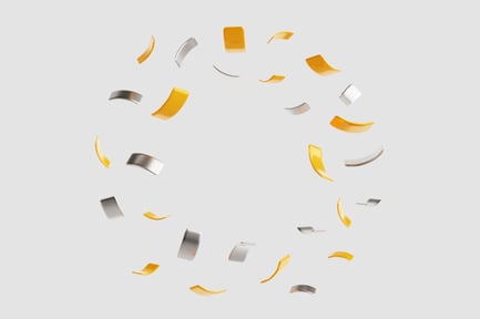 Preview: Gold and Silver Circle Confetti Celebration