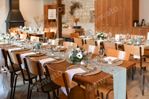 Preview: Wedding table and chairs decoration
