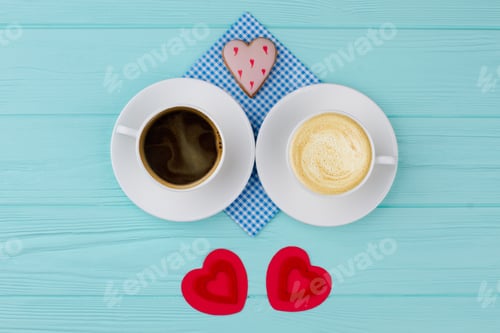 Preview: Composition with coffee for Valentines Day.