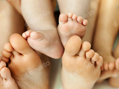 Preview: A cluster of bare feet