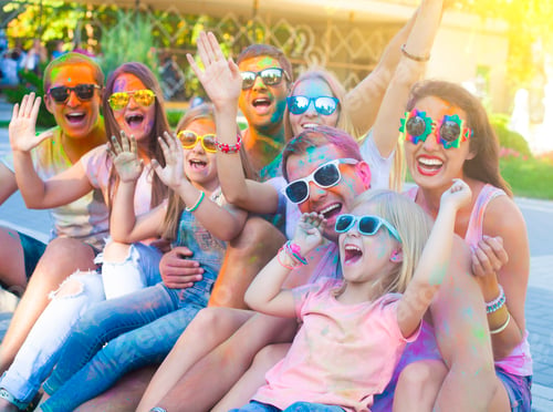 Preview: Happy friends on holi color festival