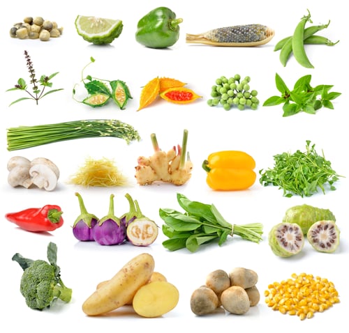 Preview: set of vegetable on white background