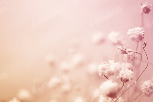 Preview: Colorful Flowers In Vintage Color Style On Mulberry Paper Texture For Background