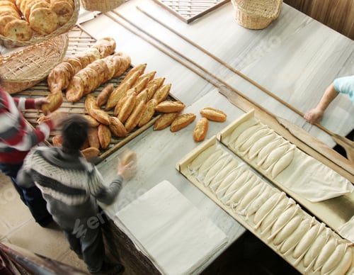 Preview: baked breads in the oven