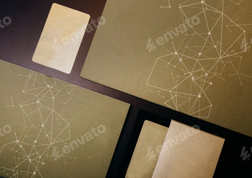 Preview: gold card mock up blank festive christmas