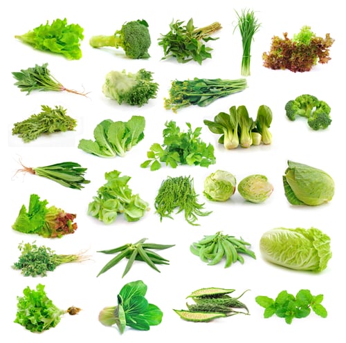 Preview: Vegetables collection isolated on white background