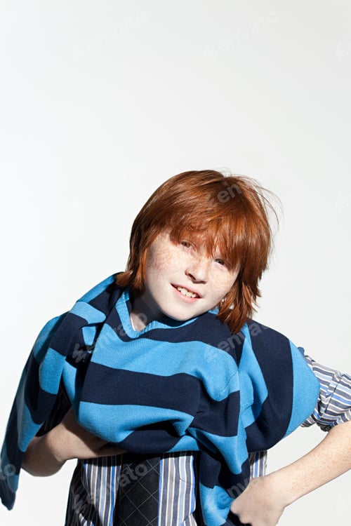 Preview: Boy taking off his sweater