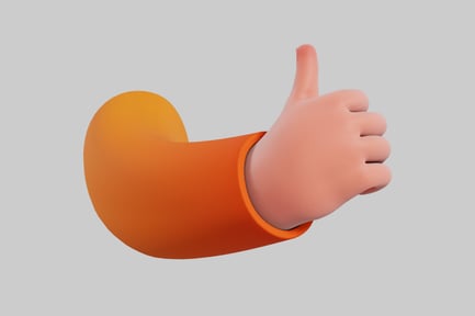 Preview: 3D Thumbs Up Approval Gesture