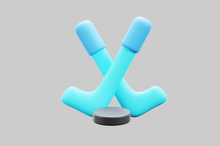 Preview: Winter hockey sticks and puck