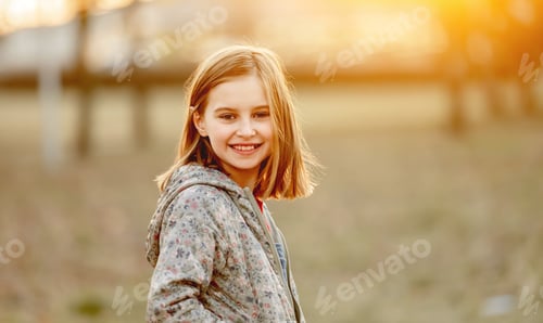 Preview: Preteen girl outdoors