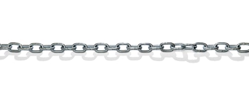 Preview: Metal chain on white background