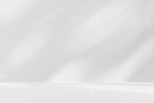 Preview: Empty gray room studio for product presentation with sunlight effect shadow.