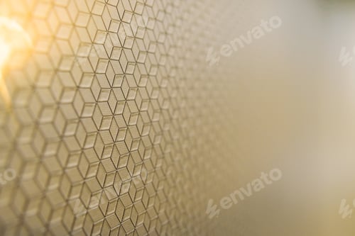 Preview: Background with simple mosaic engraving of straight lines, gradient blur and illuminated