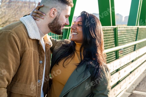 Preview: Young lovers cuddling, young Indian woman with her boyfriend having tender and romantic moment