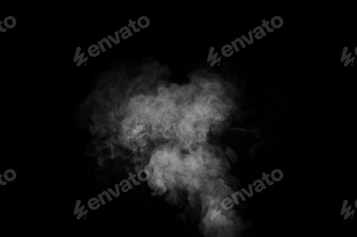 Preview: Smoke movement on a black background, smoke background, abstract smoke on a black background