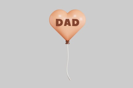 Preview: Heart-shaped balloon with "dad" inscription